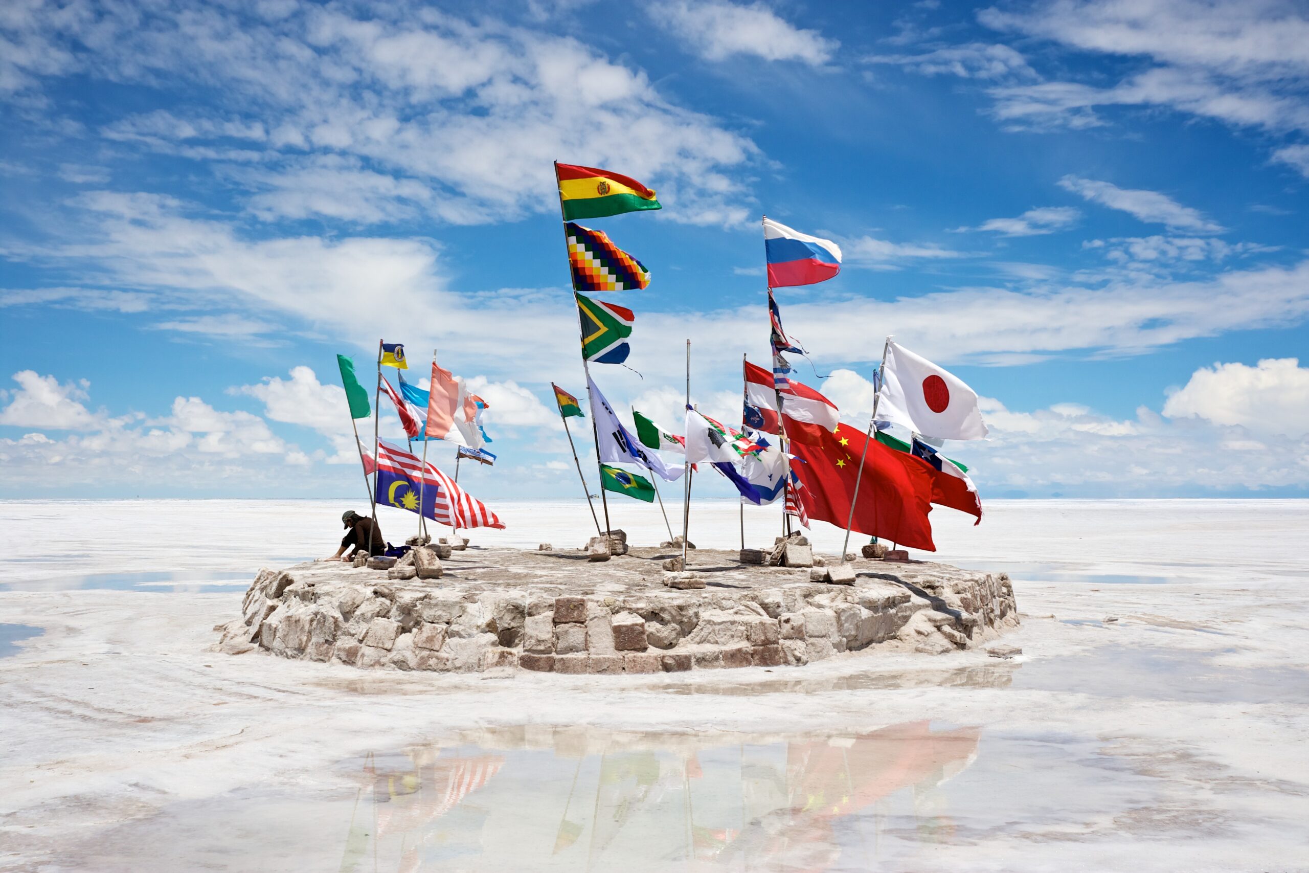 Ein Salz-Hotel auf dem Salar de Uyuni